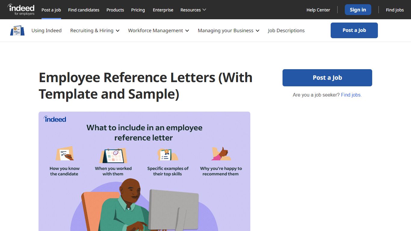 Employee Reference Letters (With Template and Sample) - Indeed