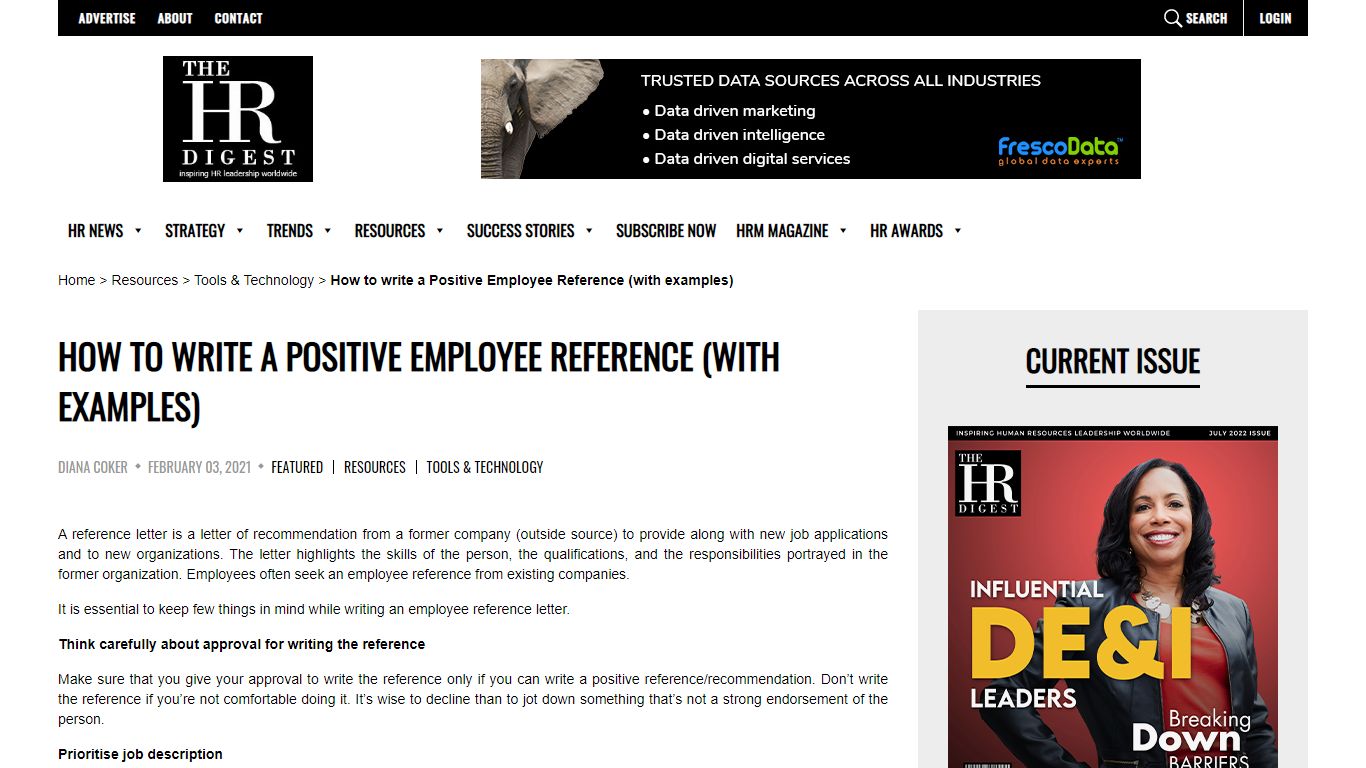 How to write a Positive Employee Reference (with examples) - The HR Digest